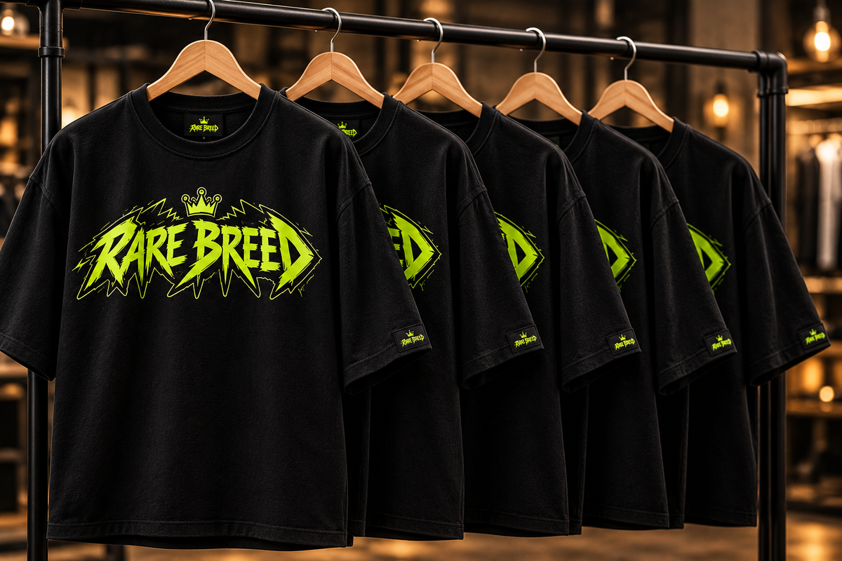Rare breed Black T-shirt with retro phone snake edition