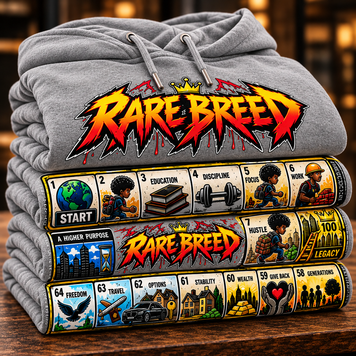 Rare breed Grey hoodie