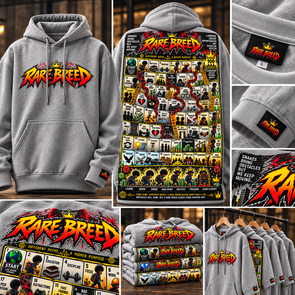 Rare breed Grey hoodie